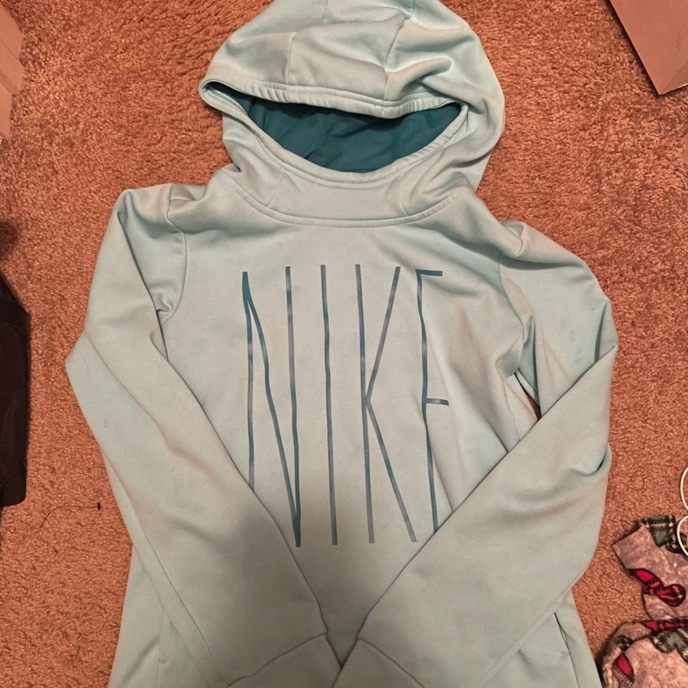 blue nike dri fit hoodie